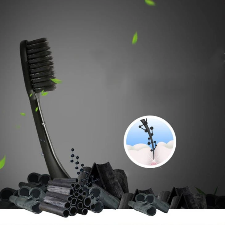 Ultradent Charcoal Toothbrush -pack Of 5 Slim Soft Bristle Toothbrush For Adults & Children-remove Plaque,bacteria And Stains,protect Gums